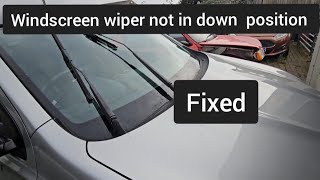 Nissan Qashqai windscreen wiper motor not in down park position FIXED [upl. by Weksler]