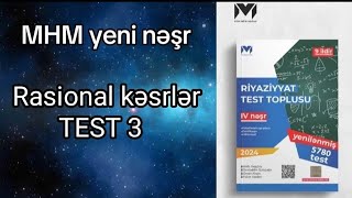 MHM riyaziyyat test toplusu yeni nəşr Rasional kəsrlər Test 3 [upl. by Lorie]