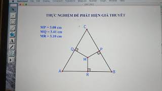 Thực nghiệm để đề xuất giả thuyết trên The Geometers Sketchpad [upl. by Apostles]