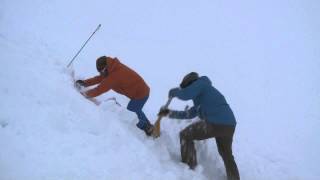 Avalanche search  digging with two people [upl. by Enineg609]