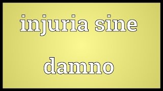 Injuria sine damno Meaning [upl. by Adaven853]