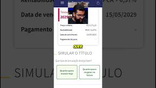 TESOURO IPCA 2029 PAGANDO IPCA637 É UM BOM INVESTIMENTO shorts investimentos [upl. by Romona778]