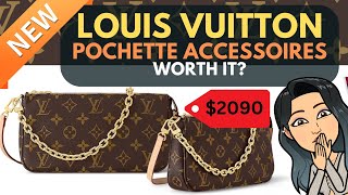 🥰🥰NEW LOUIS VUITTON POCHETTE ACCESSOIRES REVIEW🥰  WORTH IT 🥰 💓 NEW LV POCHETTE ACCESSOIRES 2023 [upl. by Gustave]