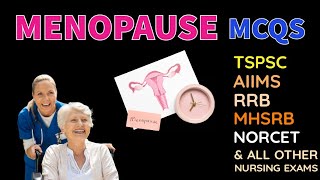 Menopause  Obstetrics and Gynecology  Female reproductive system MHSRB nurse exam MCQ with answers [upl. by Ymma]