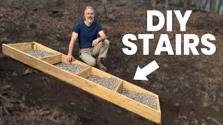 MAKE DIY Outdoor Stairs for Hills 2024 UPDATE [upl. by Bonar934]