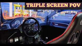 CUTTING UP IN TRAFFIC Assetto Corsa  Triple Screen Setup [upl. by Nikita]