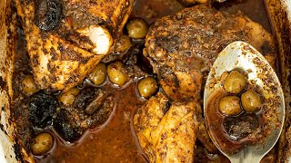 Zaatar Roast Chicken with Olives amp Prunes [upl. by Yelda]