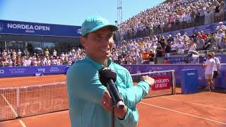 Rafael Nadal  Interview  Semifinal  Nordea Open Båstad 2024 [upl. by Nike]