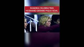 shakira celebrating husband Gerard Piqué goalshorts [upl. by Roberts]