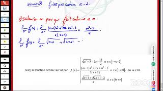 Math  Limites et continuité  3ème Scexp Niv intermédiaire et avancé نقل مباشر من المنصة [upl. by Destinee]