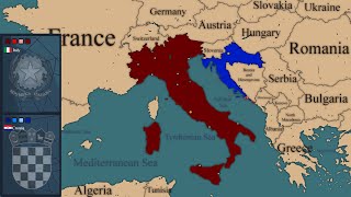 Italy vs Croatia and Allies  Country vs Country Scenario Animation [upl. by Atteuqaj]