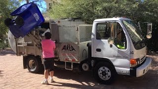 Area Disposal ⇨ Manual Side Loading Garbage Truck [upl. by Adolphe]