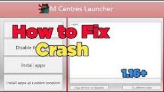 How to fix M Centres launcher Crash error 2021 [upl. by Lehcim]