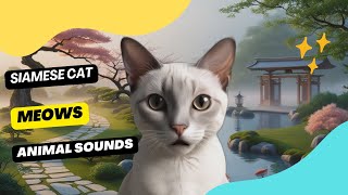 Siamese Cat Sounds  Animation [upl. by Lobell]