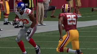 Madden 15 PS4 Thursday Night Football  Giants vs Redskins Sim [upl. by Nimref]