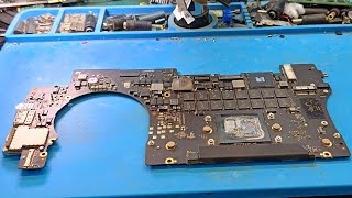 Macbook Pro A1398 No Power Short Components Repair 82000138A [upl. by Tihor]