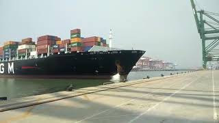 Big container ship hit dock while coming alongside II jetty accidents II marine incidents at port [upl. by Barrington]