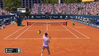 Nadal V Cobolli Barcelona 2024  Ao Tennis 2 grand slam difficulty [upl. by Bailar]