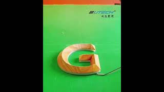 CNC router outdoor luminous font billboard production cutting acrylic [upl. by Aikkin]