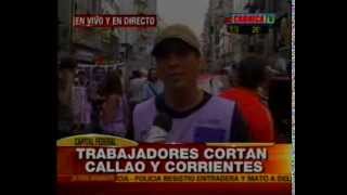 Crónica TV Obreros de Kromberg amp Schubert en Callao y Corrientes por despidos persecutorios [upl. by Willman911]