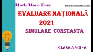 Simulare Evaluare Nationala 2021 Constanta [upl. by Calle]