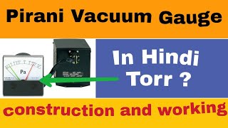 Pirani Vacuum Gauge  In Hindi  construction and working [upl. by Ahsiuqram]