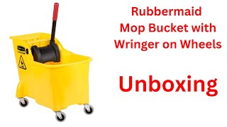 Rubbermaid Tandem 31qt Mop Wringer bucket with Wheels [upl. by Htiek]