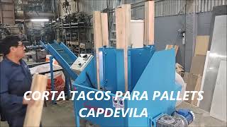 CORTA TACOS CARRUSEL DE 6 BRAZOS AUTOMATIC PALLET BLOCK CUTTING MACHINE [upl. by Nordin]