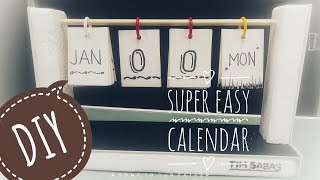 DIY FLIP CALENDAR 📅 HOW TO MAKE EASY CALENDAR [upl. by Hennessey]