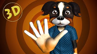 ★ Funny Doggie Finger Family Nursery Rhyme ★ 3D Daddy Finger Song for Kids Toddlers amp Babies ★ [upl. by Loginov827]