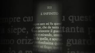 Linfinito  Giacomo Leopardi [upl. by Atinnor]