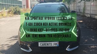 KIA SPORTAGE Hybride essence 230ch Active Business 072022 1ère main TVA récupérable 152 600KM [upl. by Jelena]