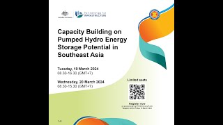 Capacity Building on Pumped Hydro Energy Storage PHES Potential in Southeast Asia  Day 2 [upl. by Assilrac]