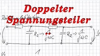 Doppelterkaskadierterbelasteter Spannungsteiler  Wechselstrom  komplexe Wechselstromrechnung [upl. by Iruahs]