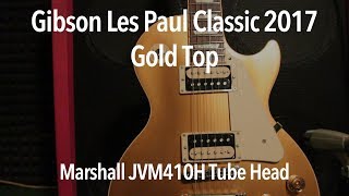 review  Gibson Les Paul Classic 2017 Gold Top  Marshall JVM410H [upl. by Silevi]