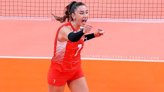 Powerful Volleyball Spikes by Hande Baladin  VNL 2022 [upl. by Nial]