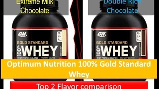 ON 100 Gold Standard Whey Best flavor Extreme Milk Chocolate Vs Double Rich Chocolate HINDI [upl. by Meehahs]