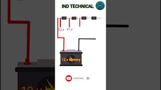 12volt To 8volt Dc voltage Down Booster connection DIY Project🔋shortsYouTube shotsviral shots [upl. by Chiarra]