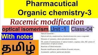 recemic modification  Asymmetric synthesis in Tamil [upl. by Porett284]