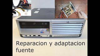 HPCompaq dc5100 cambio y adaptación de fuente atx pc atx reparación hp compaq mach3 mipc [upl. by Jari]