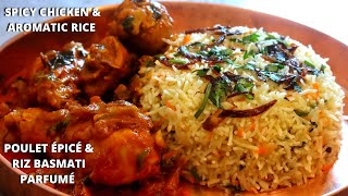 Poulet au curry épicé avec riz basmati parfumé Chez Franco Indien [upl. by Aloek]