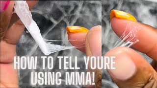 USING MMA  How to recognize MMA when working with acrylic  Why MMA is ILLEGAL  Acrylic Nails [upl. by Kosel]