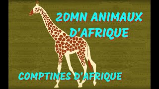 ANIMAUX D’AFRIQUE  Comptines africaines à gestes avec paroles [upl. by Yrome]