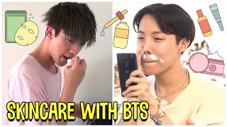 Skincare Routine With BTS [upl. by Eiliab]