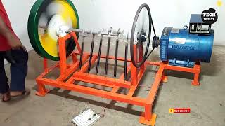 How To Make Flywheel Free Energy Spring Machaine Generator 15kv Alternator 220v Free Energy [upl. by Einad]