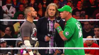 Bret Hart punches CM Punk Raw Sept 10 2012 [upl. by Aidyl]