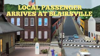 Local Passenger Arrives At Blairsville hoscale modeltrains prr [upl. by Publias]