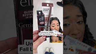 Trying the ✨VIRAL✨ fall lip combo on brown skin and how to make it browngirlfriendly [upl. by Ettelohcin381]