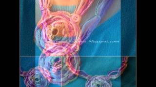 Handmade fiber art jewelry [upl. by Einnoc]