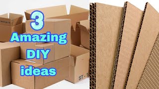 3 PRACTICAL AND SUPER IDEAS YOU CAN DO WITH ONLY CARDBOARD [upl. by Irmina]